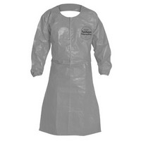 Dupont Personal Protection TP278TGY0400 DuPont Gray 34 mil Tychem ThermoPro Chemical Protection Apron With Taped Seams, Attached